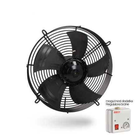 Aksijalni industrijski ventilator sa mogućnošću regulacije brzine