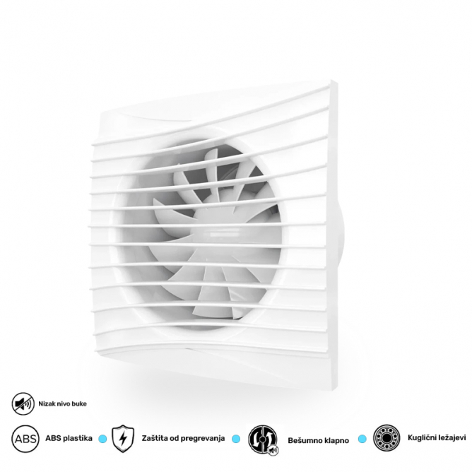 Ventilator sa klapnom, za kućnu upotrebu, prečnika 125 mm. Ventilator sa klapnom, za kućnu upotrebu, prečnika 125 mm.