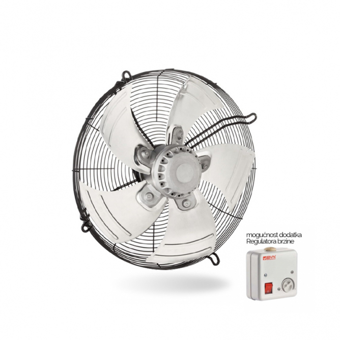 Profesionalni industrijski ventilator za izbacivanje vazduha, prečnika 450 mm.