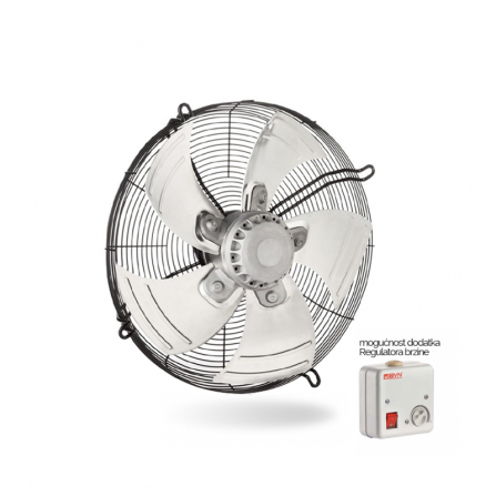 Profesionalni ventilator za izbacivanje vazduha, prečnika 500 mm.