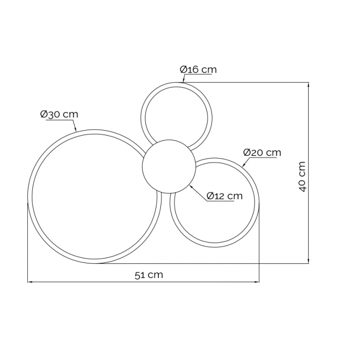 VESTA 564 LUSTER 38W 3000K CRNA/MESING
