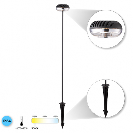 LED stubna spoljna ubodna lampa, snage 6w