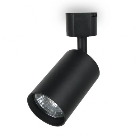 Šinski reflektor crne boje, sa jednim grlom tip GU 10.
