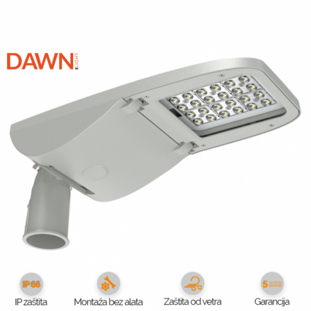 LED ulična svetiljka, visokog kvaliteta komponenti, snage 60w, IP65 zaštita,