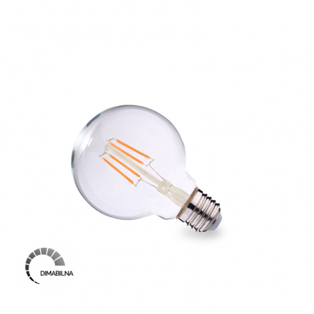 Dimabilna LED sijalica, tipa Filament, sa većim abažurom.