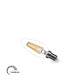 LED sijalica Filament, dimabilna, C37, grlo E14.