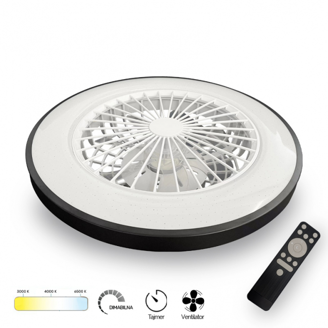 Led plafonjera sa ugrađenim ventilatorom i mogućnošću dimovanja svetla. Led plafonjera sa ugrađenim ventilatorom i mogućnošću dimovanja svetla.