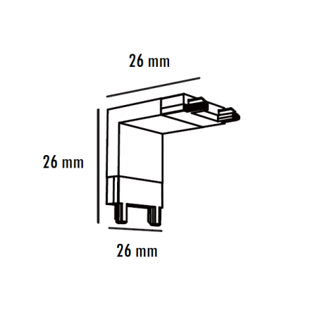 Slim magnetic konektor za magnetnu šinsku rasvetu