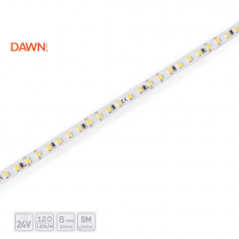 DAWN LED TRAKA 24V 12W/M 3000K IP20 (HL 2835-120-WW, 5m, 8mm)