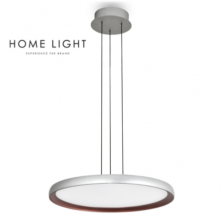 LED visilica elegantnog dizajna sive spoljašnjosti i braon unutrašnjeg dela prstena. Snaga 40W, toplo bela boja svetla.