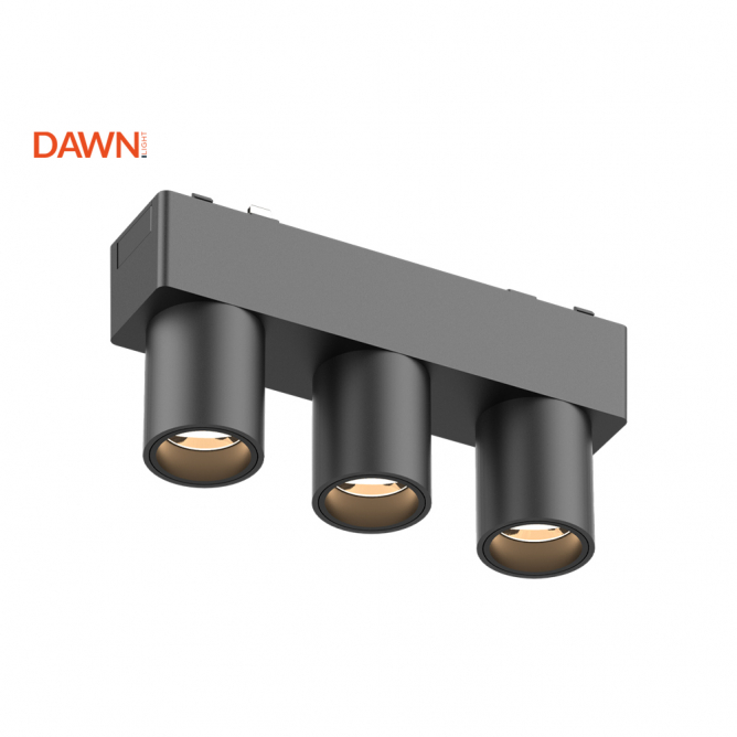 Magnetic led slim lampa sa 3 usmerena spot reflektora crne boje