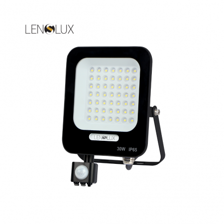LensLux led reflektor sa senzorom, snage 30W, 6500K, 2700 lm, sa IP65 zaštitom.