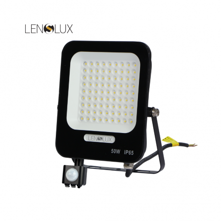 LensLux led reflektor sa senzorom, snage 50W, 6500K, 4500 lm, sa IP65 zaštitom.