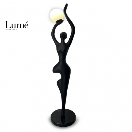 Podna lampa, kreativnog i stilskog dizajna u obliku statue žene sa jednim sijaličnim grlom 1xE27.