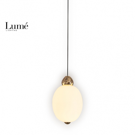Elegantna LED visilica zlatne boje snage 10W, emituje toplo belo svetlo.