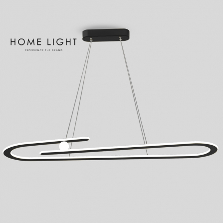 LED luster u crnoj boji snage 60W sa toplo belom bojom svetla.