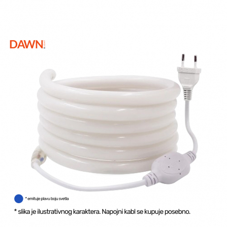 LED neon flex crevo, plave boje u IP65 zaštiti.