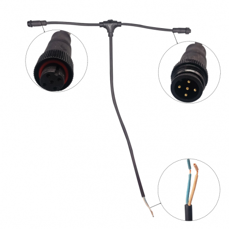 Konektor "T" (kabl),  za povezivanje RGB LED washer reflektora