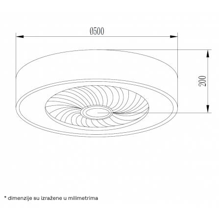 LED plafonjera sa ugrađenim ventilatorom