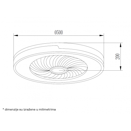 LED plafonjera sa ventilatorom
