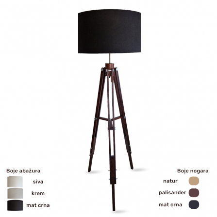 Ručno rađena podna lampa od prirodnih materijala za prijatnu atmosferu.