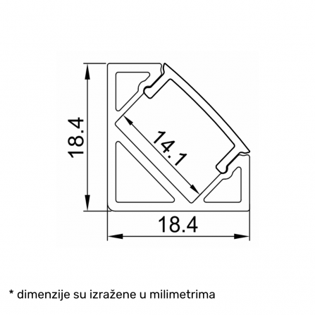 Ugaoni LED aluminijumski profil