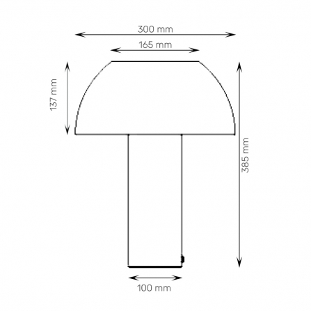 Stona lampa model HN2575-CU/G