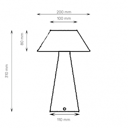 Stona lampa model HN2504B u mat sivoj boji