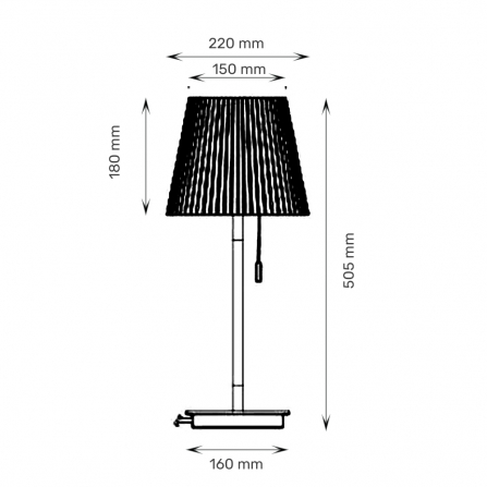 Stona lampa model HN2432B-B-GRY