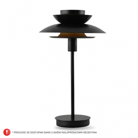 Stona lampa model  HN2584-B/GA u kombinaciji crne i mesing zlatne.