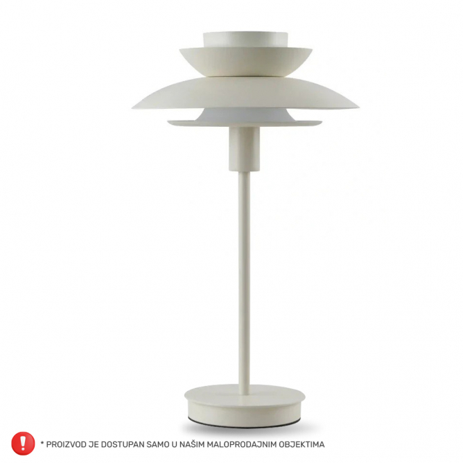 Stona lampa model HN2584-452A u kombinaciji bež i bele boje. Stona lampa model HN2584-452A u kombinaciji bež i bele boje.