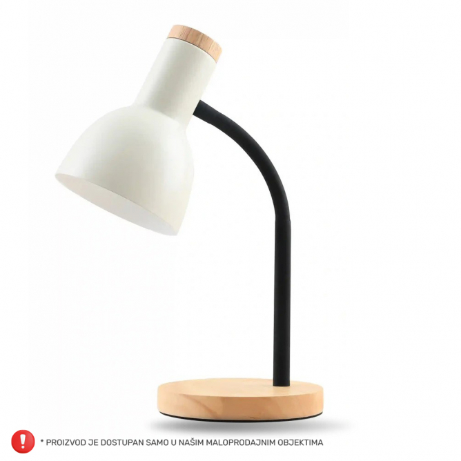 Stona, radna lampa model HN2594 u kombinaciji crne i bele boje Stona, radna lampa model HN2594 u kombinaciji crne i bele boje