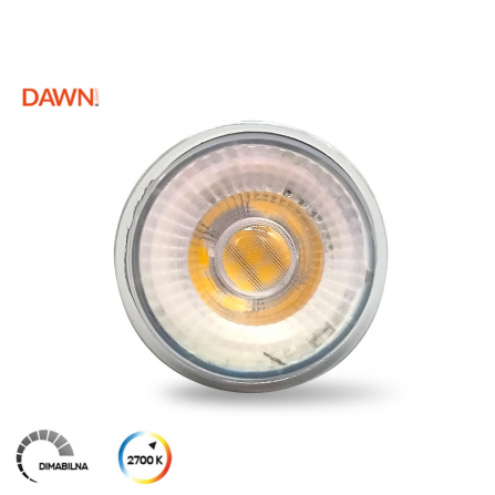 Dimabilna LED sijalica, snaga 6.5W, toplo bela boja svetla.