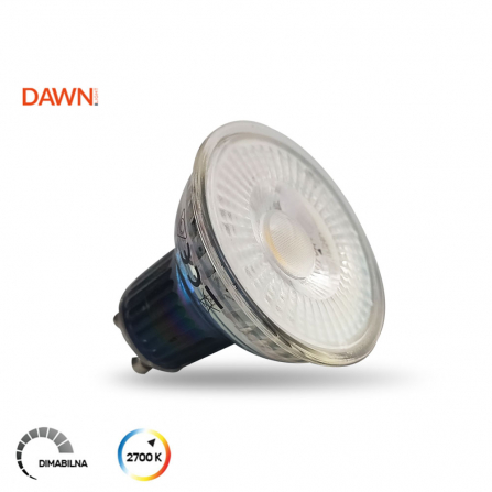 Dimabilna LED sijalica, snaga 6.5W, toplo bela boja svetla.
