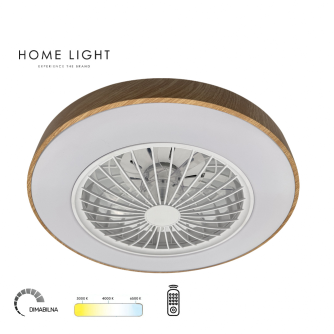 Led plafonjera-ventilator snage 48W, boja drveta, sa ugrađenim ventilatorom i mogućnošću dimovanja svetla Led plafonjera-ventilator snage 48W, boja drveta, sa ugrađenim ventilatorom i mogućnošću dimovanja svetla
