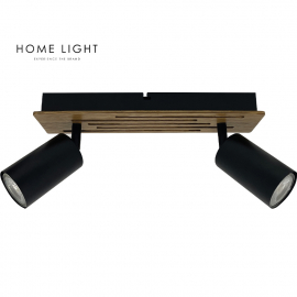 TALIA 66 SPOT LAMPA 2*GU10 CRNA/DRVO