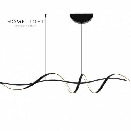 Elegantni LED luster, visilica snage 24W u crnoj boji, sa toplo belom bojom svetla