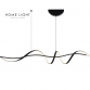 Elegantni LED luster, visilica snage 24W u crnoj boji, sa toplo belom bojom svetla Elegantni LED luster, visilica snage 24W u crnoj boji, sa toplo belom bojom svetla
