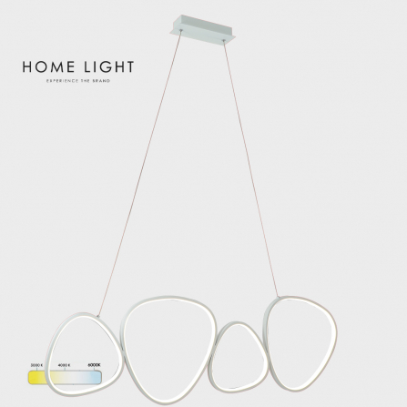 LED luster, bele boje, snage 48W, ima mogućnost promene boje svetla (3000, 4000, 6000K)