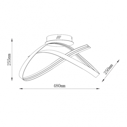 LED luster, snage 26W, kombinuje visoku funkcionalnost sa elegantnim dizajnom. Mogućnost promene boje svetla (3000, 4000, 6000K)