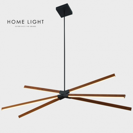 LED luster snage 40W i kombinacijom crne i boje drveta unosi prirodni i moderan izgled u svaki prostor