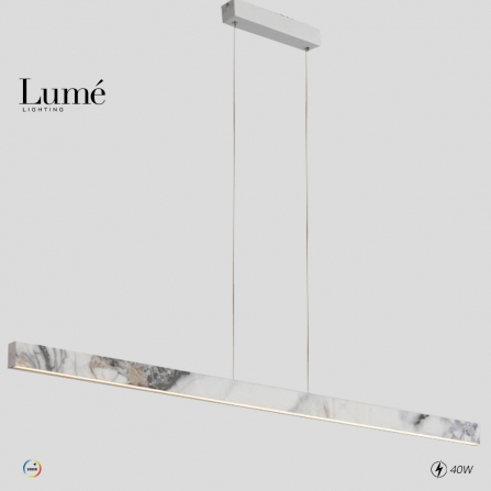 Luster iz Lumé kolekcije sa 40W snage i toplo belom nijansom svetla na 3000K