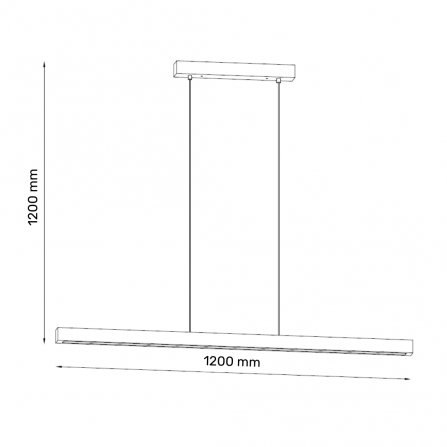 LED luster/visilica snage 18W, toplo bela boja svetla.