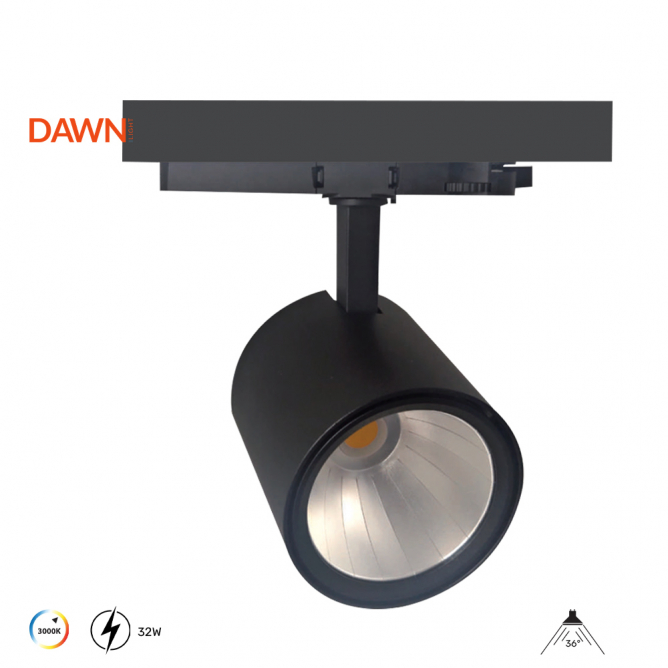 LED reflektor šinski, emituje toplo belo svetlo na 3000K, u crnoj boji LED reflektor šinski, emituje toplo belo svetlo na 3000K, u crnoj boji