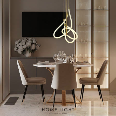 Moderan LED luster, 80w, boja mesinga.