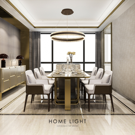 Elegantni LED luster snage 48W, crne boje, ima mogućnost promene svetla preko daljinske kontrole (3000, 4000, 6500K).