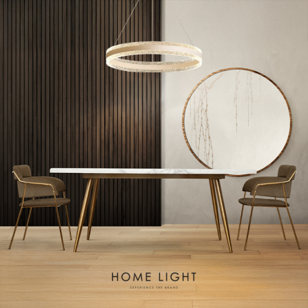 Elegantni LED luster snage 48W, bele boje, ima mogućnost promene boje svetla (3000/4000/6000K) preko daljinskog upravljača