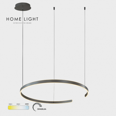 LED luster sa snagom od 48W nudi dimabilno osvetljenje sa tri opcije svetlosne temperature (3000K, 4000K, 6000K)