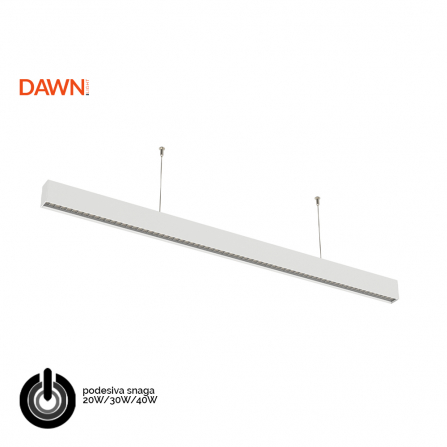 Linijska LED svetiljka dužine 1,2 metra u beloj boji, sa snagama od 20W, 30W i 40W