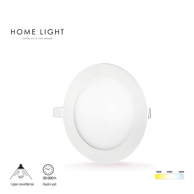 LED panel za ugradnju u spuštene plafone, snage 12W, sa mogućnošću izbora temperature svetlosti (3000K/4000K/6000K) LED panel za ugradnju u spuštene plafone, snage 12W, sa mogućnošću izbora temperature svetlosti (3000K/4000K/6000K)